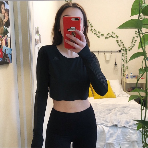 adidas crop workout top
